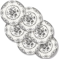 Dessert Plates Set of 6,6 Inch Mini Ceramic Plates by HomeElves