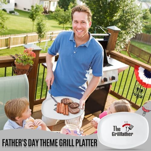 R HORSE Grill Platter Gift for Dad, Daddy Barbecue Serving Tray Plate - Image 5
