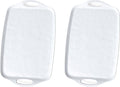 Large Serving Tray Set of 2 – 19 x 12 Inch White Rectangular Melamine Trays with Handles – Durable Plastic Food Serving Tray for Snacks, Meals, Parties, Outdoor & Indoor Use