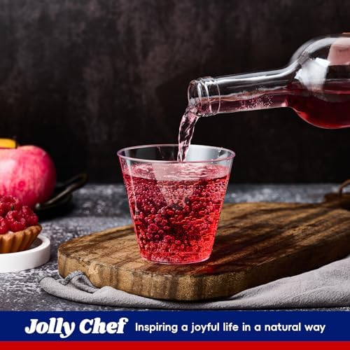 JOLLY CHEF 100 Pack 10 oz Clear Plastic Cups, Disposable Party Cups - Image 4