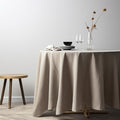 EVERLY 100% Pure Linen Round Tablecloths 90Inch Round Machine Washable Tablecloth for Thanksgiving,Decorative Halloween,Buffet Parties,Picnic,Events,Weddings and Restaurants-Natural Linen