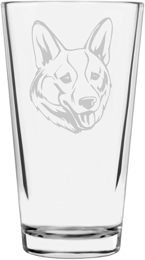 Cardigan Welsh Corgi Custom Personalized Dog Themed Etched All Purpose 16oz Pint Glass