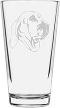 Fila Brasileiro (Brazilian Mastiff) Dog Themed Etched All Purpose 16oz Pint Glass