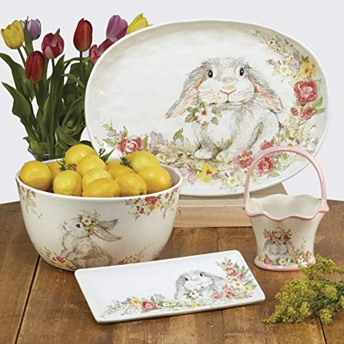 Sweet Bunny 6" Canape/Snack Plates, Assorted Designs, Set of 4 (Pack of 2) - Image 6