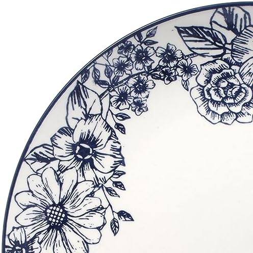 Pfaltzgraff Gabriela Blue 16-Piece Dinnerware Set, Service for 4, Durable Stoneware Plates, Bowls, and Mugs with Elegant Blue Pattern, Dishwasher Safe - Image 3
