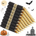 Supernal 60 Pack Pre Rolled Gold Plastic Silverware with Black Napkins Set by supernal