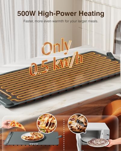 Warming Mat for Food (35"x16") - iTRUSOU Extra Large Electric Warming Tray with 7-Level Temp, 500W High-Power & 99H Timer - Rollable XL Large Food Warming Mat for Parties & Buffet - Image 4