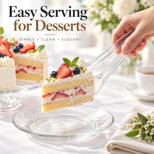 24 Pcs Clear Plastic Serving Utensils Set, Serving Spoons For Buffet - Image 4