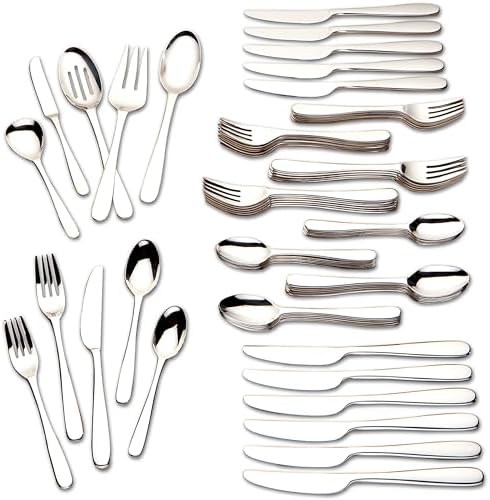 Lenox Stratton 65-Piece 18/10 Silverware Set for 12, Flatware - Image 2