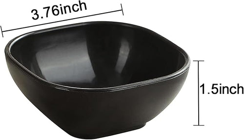 20 Pack Small Bowls, 4.5 OZ Wheat Straw Soy Sauce Dishes, Unbreakable Dessert Bowls,Dipping Sauce Cups, Mini Prep Bowls,Snacks, Sauce Ketchup, BBQ (Black)