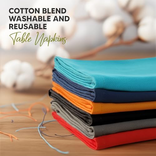 Utopia Kitchen Cotton Blend Multi Color Cloth Napkins [12 Pack, 18x18 Inch] - Image 2
