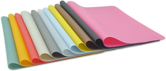 Silicone Placemats, Food-Grade Non-Slip Waterproof, Dining, Stain Resistant, Countertop Protector, Kitchen Counter Mat, Heat Resistant, Baking mat Dishwasher Safe (15.7x11.8Inch-4pack, Red)