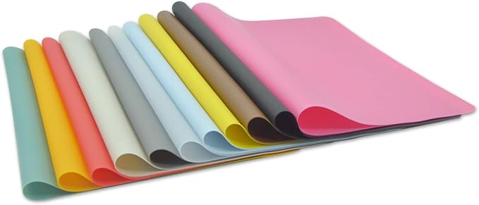 Silicone Placemats, Food-Grade Non-Slip Waterproof, Dining, Stain Resistant, Countertop Protector, Kitchen Counter Mat, Heat Resistant, Baking mat Dishwasher Safe (15.7x11.8Inch-4pack, Gray)