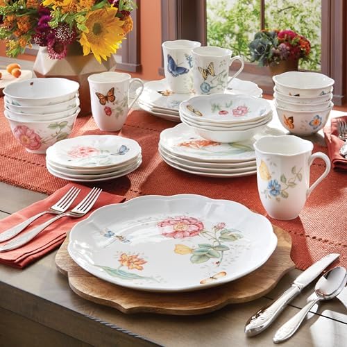 Lenox Butterfly Meadow Porcelain 28-Piece Dinnerware Set for 4 - Image 5