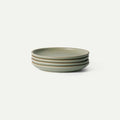 MORA Large Plates Set of 4, 10.5 inch Ceramic Pottery Dinner Plates - Microwave, Oven and Dishwasher Safe - Thyme