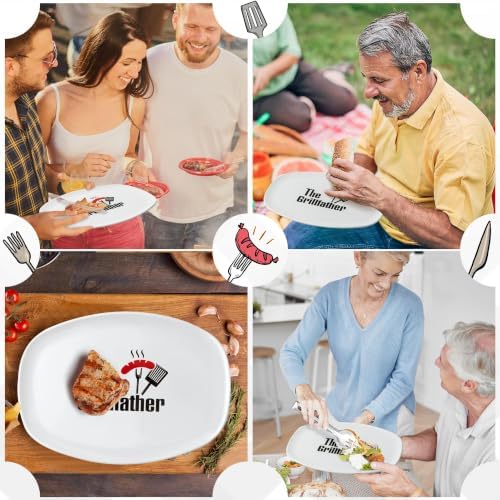 R HORSE Grill Platter Gift for Dad, Daddy Barbecue Serving Tray Plate - Image 2