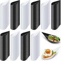 Tessco for you 800 Pcs 4" Mini Appetizer Plates, White, Black by Tessco
