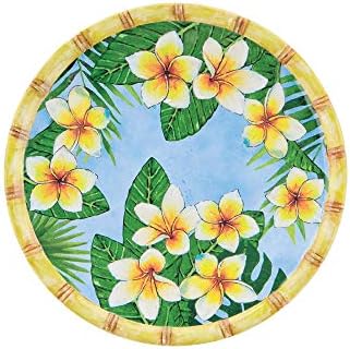 UP Plumeria Melamine Round Dessert Plates, Small Serving Plates, for Appetizer, Snacks, and Side Dishes, 6 Inch, Set of 4 - Image 3