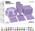 Exquisite 350 Pcs Lavender Plates and Napkins Party Supplies Plate Sets by Exquisite