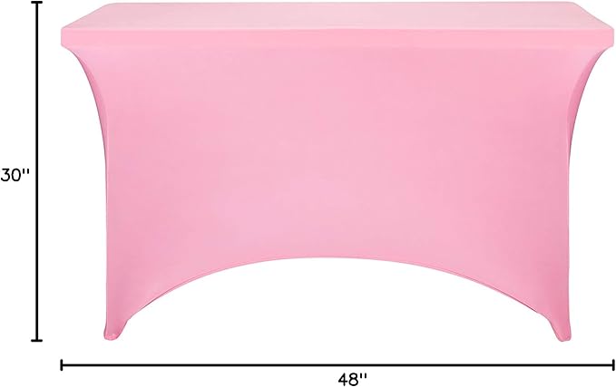 LZY Spandex Fitted Stretch Table Cover for 4ft or 6ft or 8ft Folding Table, Rectangular Cocktail Tablecloth, Perfect for Party or Banquet
