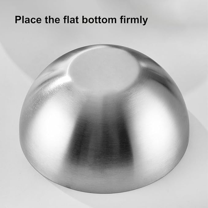 304 Stainless Steel Insulated Salad & Dipping Bowl, Two Hot/Cold Water Inlets to Keep Food Hot or Cold Suitable for Picnics, Salad Making and Dipping (35 oz)