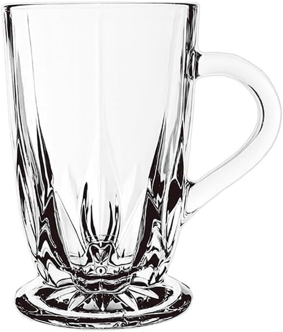 B Unique Clear Drinking Glasses Set of 6 | 285 mL Premium Glass Cups for Water, Juice, Tea & Cold Drinks | Durable, Modern Design, Dishwasher-Safe Drinkware Set