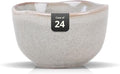 Organic Shape Highland Ceramic Bouillon Cup, 24pcs 9oz Handmade Reactive Glaze Stoneware Dip Bowls with Wavy Edge, for Kitchen, Microwave & Dishwasher Safe, Scratch Resistant-grey
