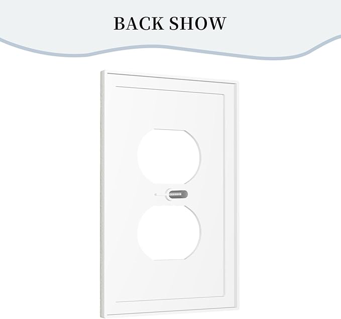 Outlet Covers Mid Century Modern Retro Stars 1 Gang Duplex Light Switch Cover Plate Decorative Wall Plates Electrical Switchplate Receptacle for Bathroom Bedroom Decor（2 Pack）
