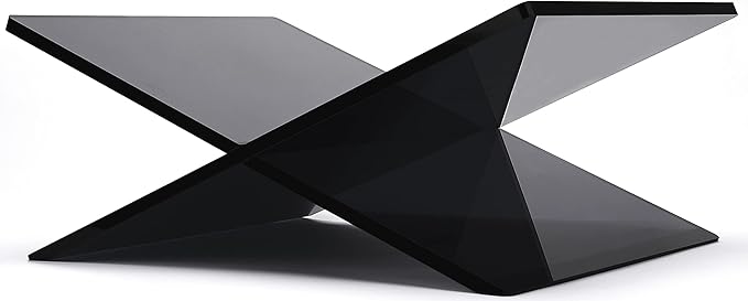 Honygebia Black Acrylic Book Stands - Cross Frame Acrylic Book Holder, Open Bookstand for Display and Reading, Suitable for Art, Bible, Cookbook, Easel, Magazine, Textbooks 12.5" x 9.5" x 5.5"