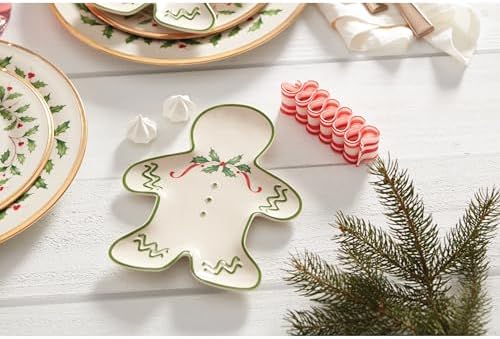 Lenox Holiday Gingerbread Man Christmas Accent Plate, Appetizer Plate - Image 4