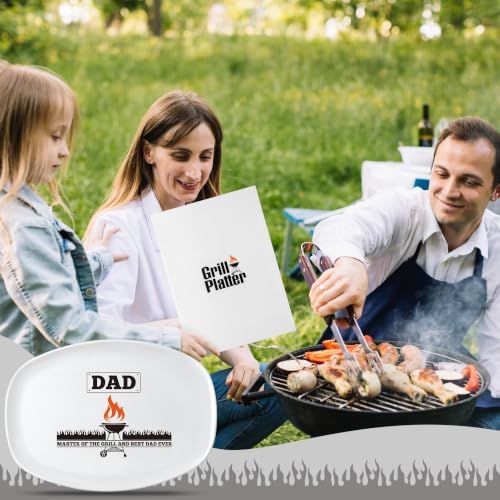 R HORSE Melamine Grill Platter Gift, Barbecue White Oval Serving Tray Plate - Image 6