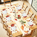 ANNA QUEEN Falling Leaves Table Runner and Placemats Set of 6, 13"x72" Table Runner with 12"x18" Placemats, Thanksgiving Autumn Leaf Dining Set for Holiday Table Decor by ANNAQUEEN