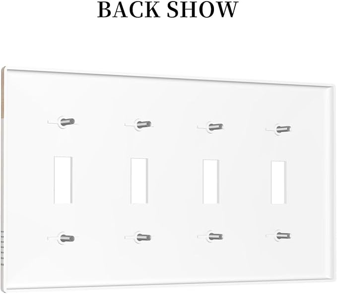 Light Switch Cover Mid Century Boho Sun Beige Minimalist Abstract 4 Gang Switch Plate Quad Toggle Wall Plates Decorative Switchplate Electrical Outlet Cover for Bathroom Bedroom Decor