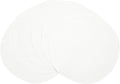 SHACOS Round Braided Placemats Set of 6 Round Table Mats for Dining Table 15 inch Washable Cotton Polyester Place Mat (White, 6)
