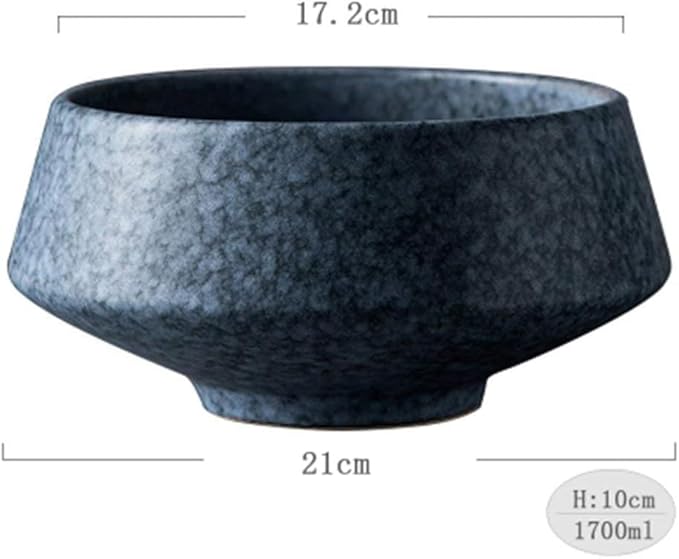 Bowls Japanese Style Irregular Noodle Bowls Fruit Salad Noodle Soup Bowl Dinnerware Set Ceramic Bowls Tableware(Large)