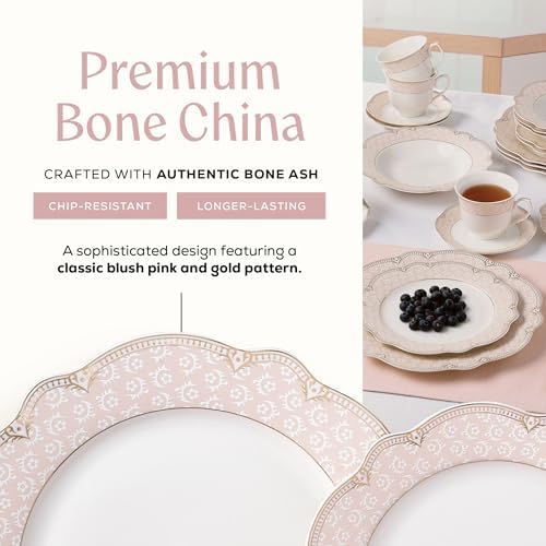 Joseph Sedgh Collection Sandra Bone China Dinnerware Set, 20-Piece - Image 4