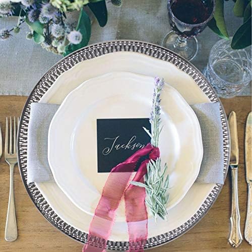 Brightalk 13-Inch Stainless Steel Beaded Charger Plates, Silver Dinner Plate Chargers Set of 6, Round Server Ware - Image 4