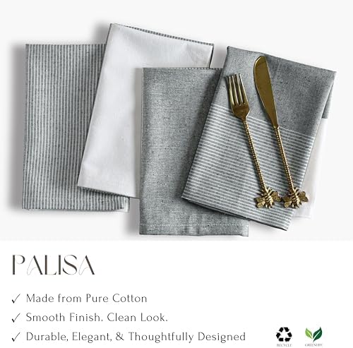 Dark Olive Cotton Cloth Napkins Set of 4, 18x18 Inch - Image 4