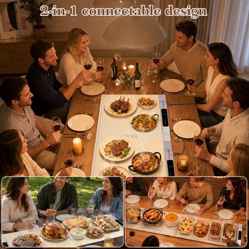 Electric Food Warming Mat, 2 Pack Warming Mat for Food, 34"x25" Large - Image 7