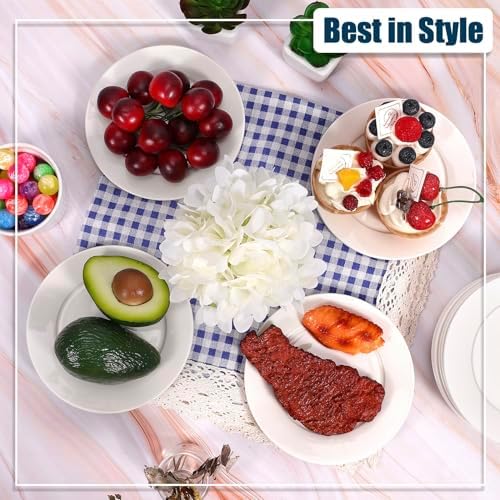 12 Pcs Porcelain Dessert/Salad Plate, 7 Inch, Small White Plates - Image 4
