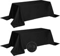 Fokitut 2 Pack Waterproof Rectangle Tablecloth, 90x156 Inch,Stain Resistant and Wrinkle Polyester Table Cloth, Fabric Table Cover for Kitchen Dining, Wedding, Party, Holiday Dinner-Black