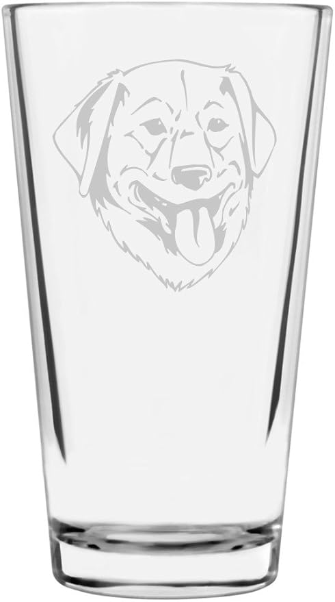 Golden Retriever Custom Personalized Dog Themed Etched All Purpose 16oz Pint Glass