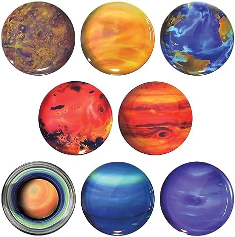 The Unemployed Philosophers Guild Planet Plates - 8" Melamine Astronomy Dessert Plates, Perfect for Appetizers and Snacks, Boxed Set of 8 - Image 3