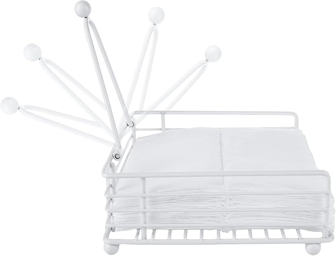 3PCS Napkin Holders for Paper Napkins, White Flat Napkins Holders, Metal Napkin Dispenser for Kitchen Tables, Farmhouse, Dinner, Outdoor