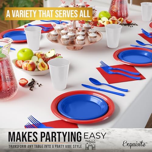 Exquisite 350 Pcs Patriotic Plates and Napkins Party Supplies Plate Sets - Image 3