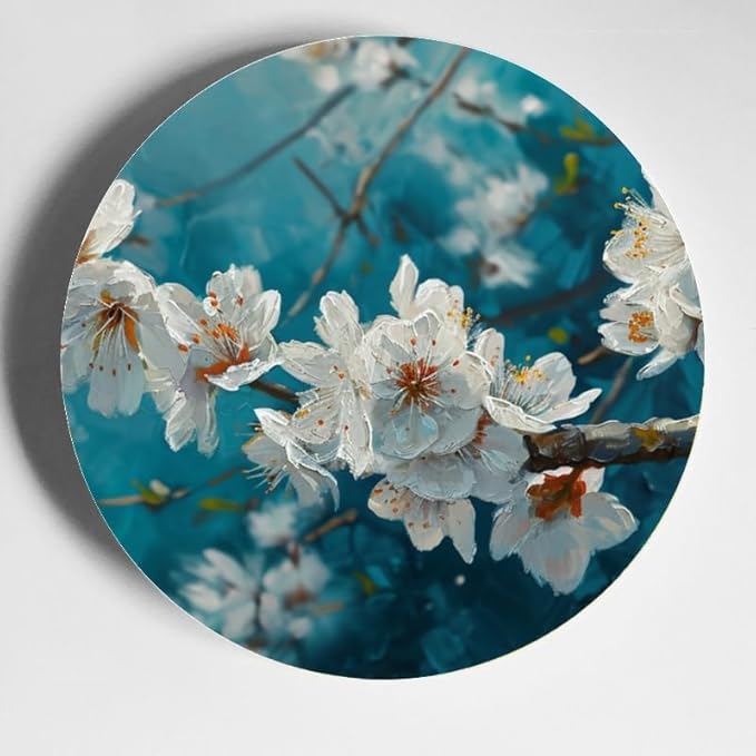 Customizable Ceramic Decorative Plate Personalized Photo Text Logo Printed for Wall Hanging or Table Decor Perfect Memorial Gifts for Anniversary or Birthday CP-0941180492133364