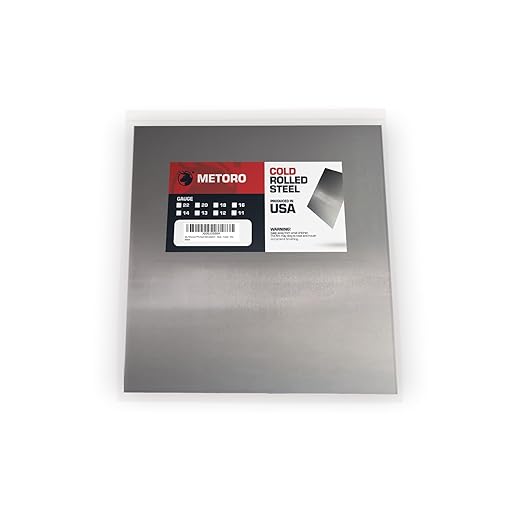 16-Gauge Mild CRS Steel Sheet - Formable, Weldable, Magnetic, Smooth Surface - Industrial-Grade Metal Plate for DIY Projects, Fabrication, and More. (5, .060 x 12 x 12)