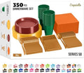 Exquisite 350 Pcs Thanksgiving Plastic Plates For Party, Thanksgiving Disposable Plates Set, 50 Of Each 9" Dinner Plate Set, 7" Dessert Plate, Cups, Napkins & Cutlery Plastic Dinnerware by Exquisite