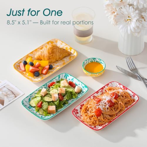 vancasso Selene Rectangular Salad Plates 8.5"x5.1"Inch, Set of 6 - Image 5