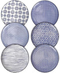 Porcelain Dessert Plates Appetizer Plates, Salad Plates, Small Plates - Dishwasher, Microwave, Oven Safe (Vintage Blue, 8 Inch) by Amazingware